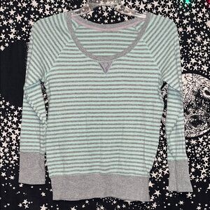VS Striped Gray and Mint PJ set